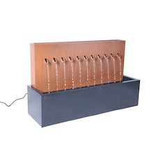 Two-Toned Zinc Metal Fountain with Planter
