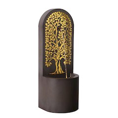 Hollow Carved Tree Fountain W/LEDs