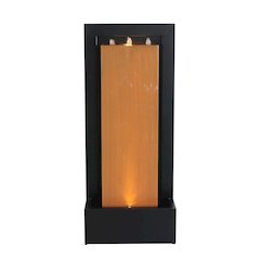 Zinc Metal Fountain with LED Lights - Rustic Elegance