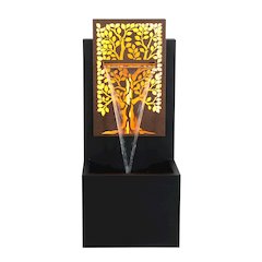 Serenity Grove - Outdoor Metal Square Tree Hollow Fountain