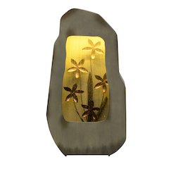 Gray Zinc Fountain with 42 Warm White LEDs - Outdoor