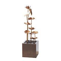 Zinc Metal Gold Lotus Fountain