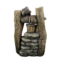 Well Fountain with Pouring Pail, 2 Buckets, & 3 LEDs
