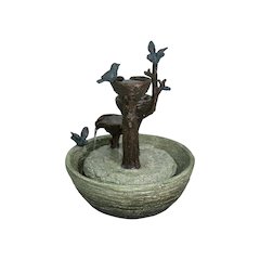 Birds Playing Fountain Indoor For Tabletop Decor