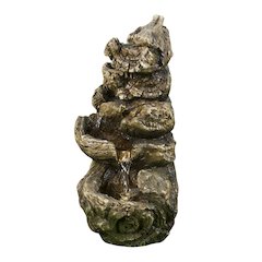 Multi Level Logs Fountain W/LED