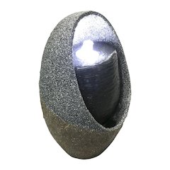 Bubbling Tabletop Fountain with Cool White LED Lights