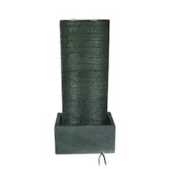 Bubbling Curved Wall Fountain W/LED Lights