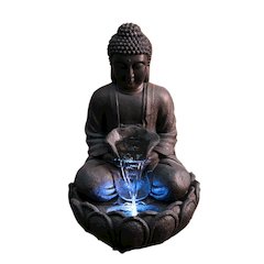 Meditating Buddha Fountain with LED