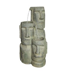 Easter Island Heads Fountain with 2 LEDs