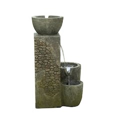 22" Rock Fountain with 3 Cool White LEDS