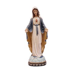 24 in Sacred Heart Mary Statue Open Hands Religious Decor Indoor/Outdoor