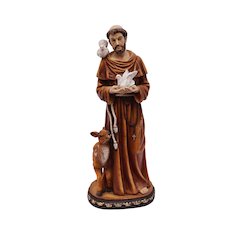 12in St. Francis of Assis Statue Religious Decor