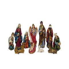 11 Pc Nativity & Three Wise Men Figurine Set