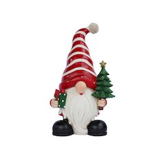 Santa Holding Christmas Tree Lighted Christmas Decor Battery Operated Indoor