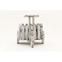 Wooden White Cart Planter