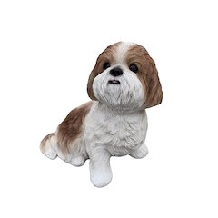 Shizu Harmony: Elegant Polyresin Figurine in Brown and White
