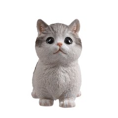 Sitting Cat Kitten Statue-Gray
