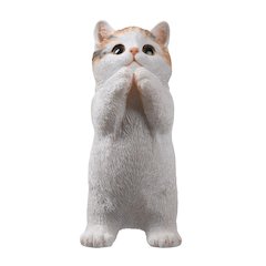7" H Calico Cat Kitten Statue Praying