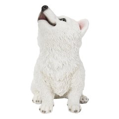 Howling American Eskimo Puppy Statue