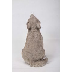 Howling Wolf Pup Statue