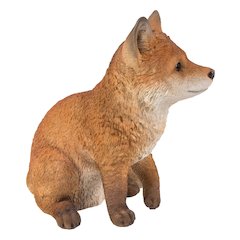 Fox Pup Sitting Statue