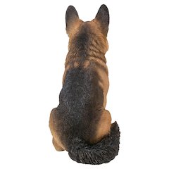 Small German Shepherd Sitting Statue