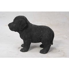 Black Standing Labrador Puppy Statue