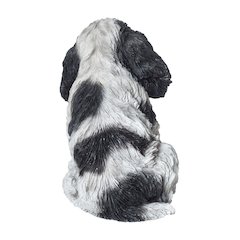 Black & White Cocker Spaniel Statue