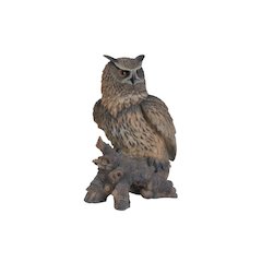 Eagle Owl On Stump Statue