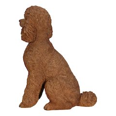 Brown Sitting Poodle Statue