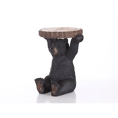 Sittingblack Bear Plant Stand Statue