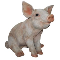 Medium Sitting Pig Statue