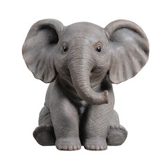 7" H Sitting Baby Elephant