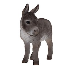 Standing Donkey Looking Left Statue