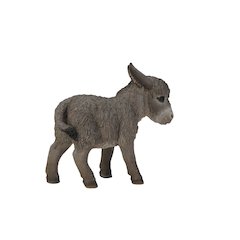Standing Grey Donkey Looking Right Statue