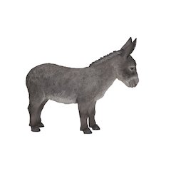 Standing Grey Donkey Statue