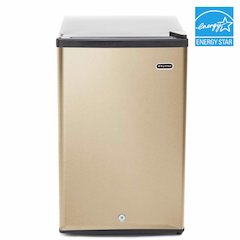 2.1 cu.ft Energy Star Upright Freezer with Lock in Rose Gold