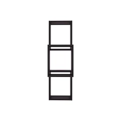 Seyner 6-Cube Wall Shelf, Open Storage and Display Shelves, Black