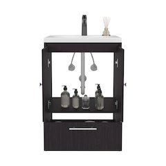 Iowa Computer Desk Black MDF