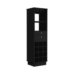 Classic Bar Cabinet Black MDF