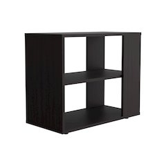 Garden Side Table Black Wengue MDF