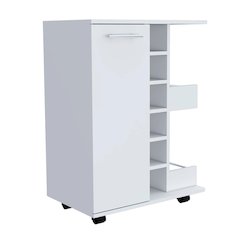 Bar Cart White MDF
