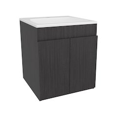 Tuhome Bathroom Vanity 45 Meka Black MDF