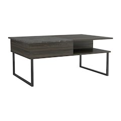 Armin Lift Top Coffee Table Espresso / Onyx MDF