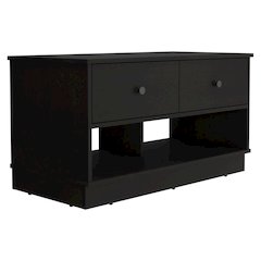 TuHome Hamilton Storage Bench Black MDF