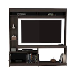 Dante Entertainment Center Dark Walnut MDF