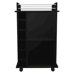 Dukat Bar Cart Black MDF