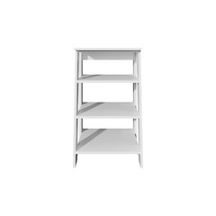BATHBI 4-Tier Ladder Shelf White MDF
