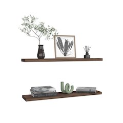 Adele Floating Nightstand Black MDF