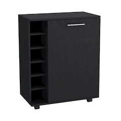 Wick Bar Cart Black MDF